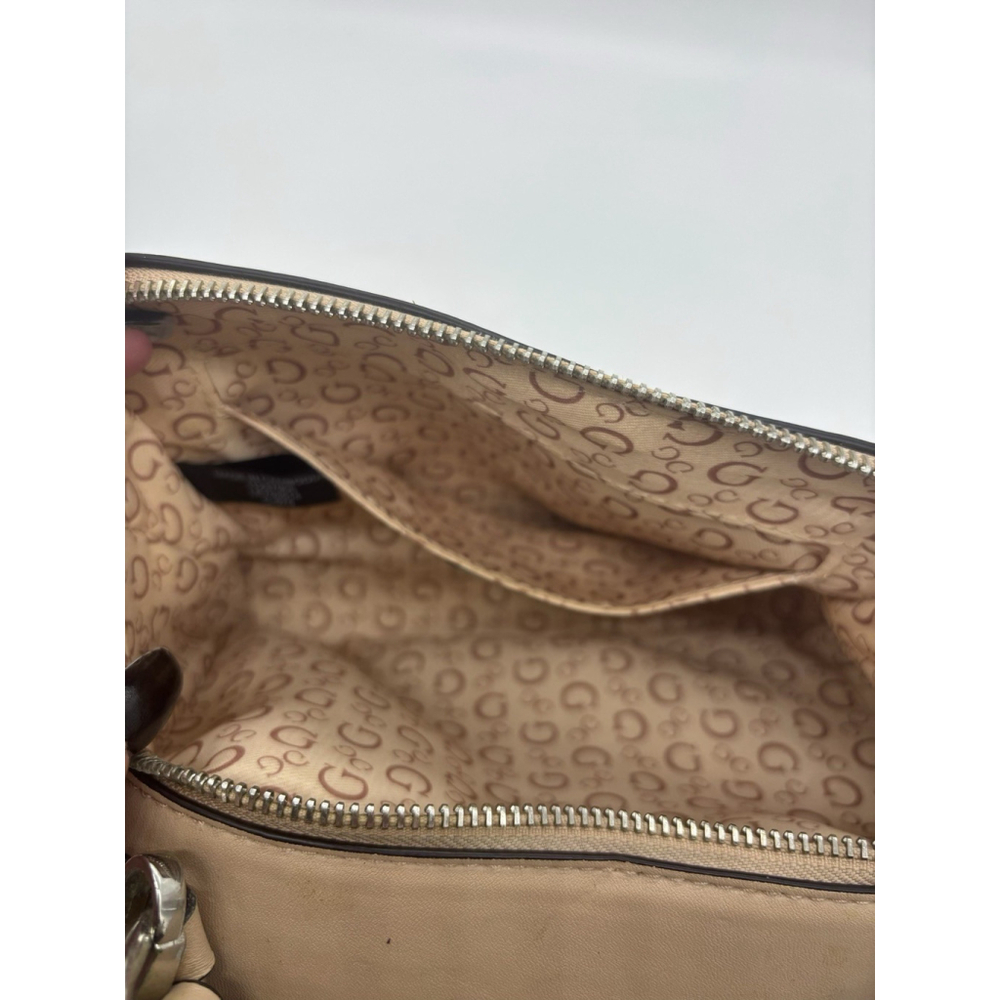 GUESS Beige Crossbody Camera Bag Faux Leather Zip - Picture 5 of 9